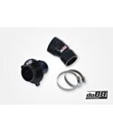 VAG 1.8/2.0 TSI (MQB) Turbo Muffler Delete, OEM Pressure pipes, Black hose