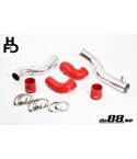 Volvo 7/940 Turbo Top Connection pipe kit ,red hoses ,3'' throttle body