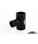 Silicone Hose Black T 2'' + 1''  (51mm+25mm)