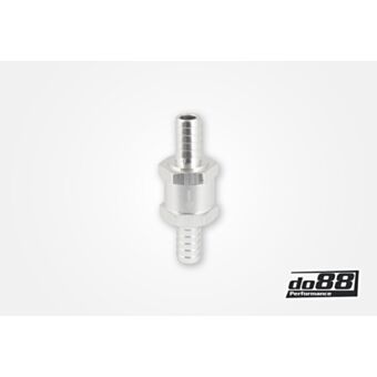 One way non return valve for 6mm hose, Aluminium