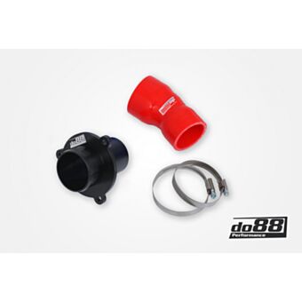 VAG 1.8/2.0 TSI (MQB) Turbo Muffler Delete, OEM Pressure pipes, Red hose