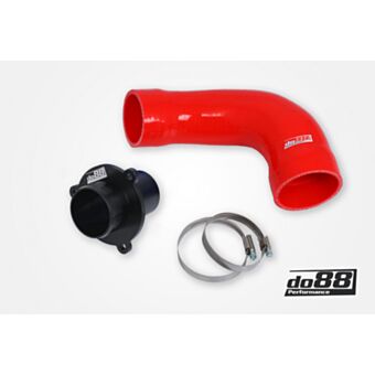 VAG 1.8 2.0 TSI (MQB) Turbo Muffler Delete, do88 TR-340, Red hose