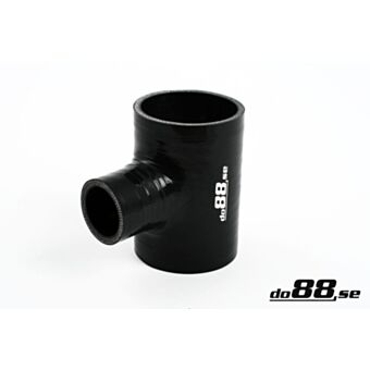 Silicone Hose Black T 2,375'' + 1''  (60mm+25mm)