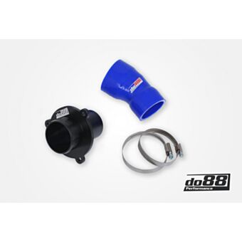 VAG 1.8/2.0 TSI (MQB) Turbo Muffler Delete, OEM Pressure pipes, Blue hose